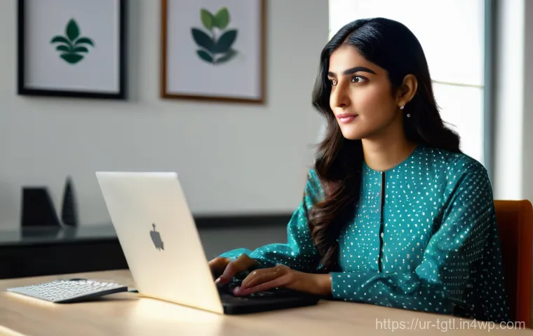 디지털 노마드의 경제적 자립 방법 - **Prompt 1: Aspiring Digital Professional Discovering and Showcasing Skills**
    "A vibrant, medium...